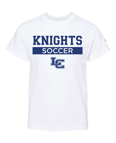 Knights Soccer - ADULT Champion Short Sleeve T-Shirt - White