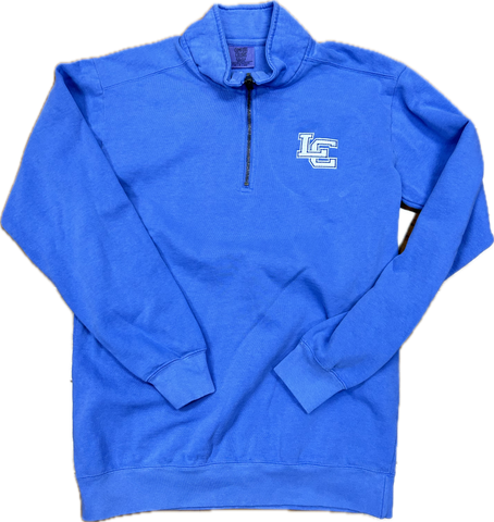 LC Comfort Colors Quarter Zip Sweatshirt Flo Blue