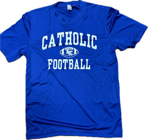 Catholic Football Dry Fit T-Shirt Royal