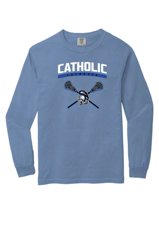 Catholic Lacrosse Comfort Colors Long-Sleeve Tee