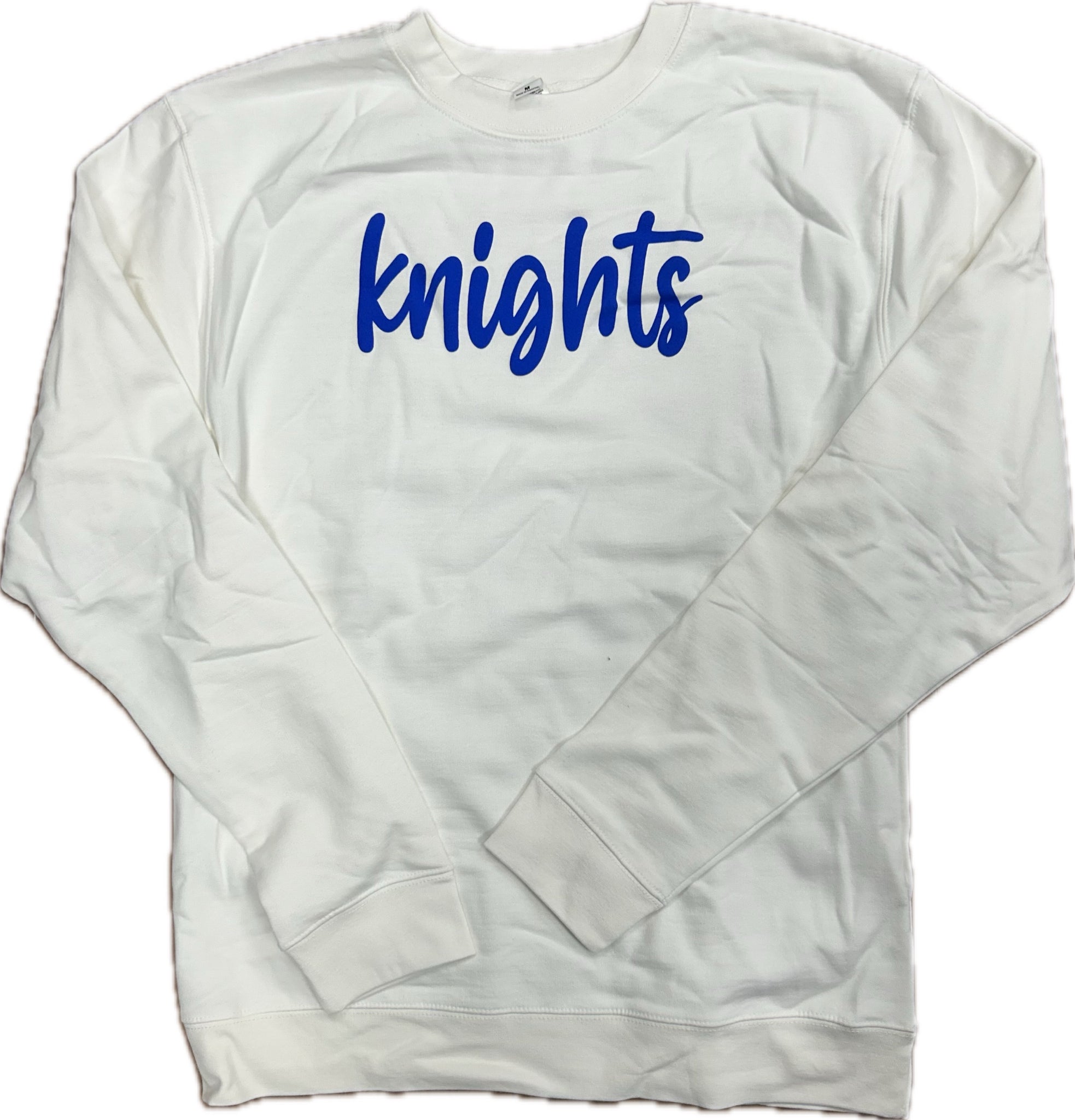 Knights Cursive Sweatshirt- White