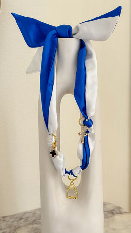 Scarf Necklace - Royal/Stirrup