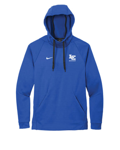 Soccer Embroidery - Nike Therma Hoodie - Royal