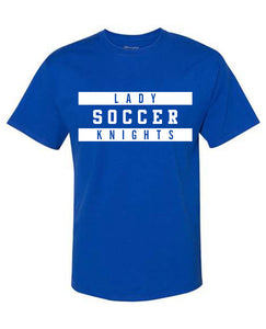 Lady Knights Soccer - ADULT Champion Short Sleeve T-Shirt - Royal