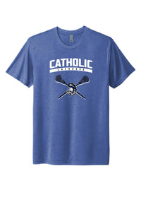 Catholic Lacrosse - Next Level Unisex Tri Blend Tee - Vintage Royal