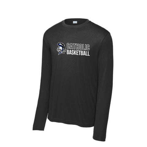 Catholic Basketball - Long Sleeve Dry Fit Shirt - Black