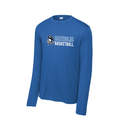 Catholic Basketball - Long Sleeve Dry Fit Shirt - Royal