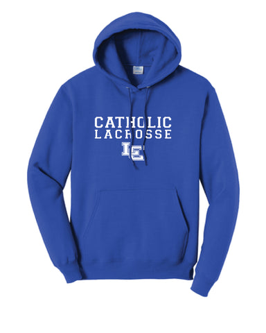 Catholic Lacrosse - Jerzees Hooded Sweatshirt - Royal