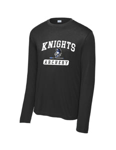 Knights Archery - Sport Tek Dry Fit Long Sleeve T-Shirt -Black