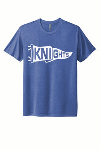 Knights - Next Level Apparel Unisex Tri-Blend Tee - Baseball - Vintage Royal