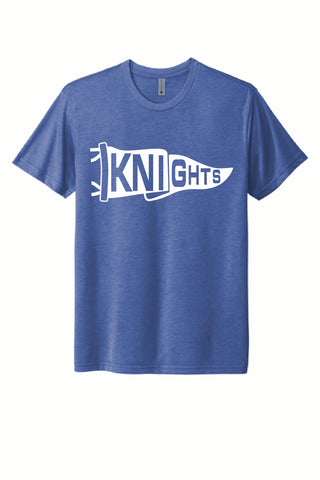 Knights - Next Level Apparel Unisex Tri-Blend Tee - Baseball - Vintage Royal