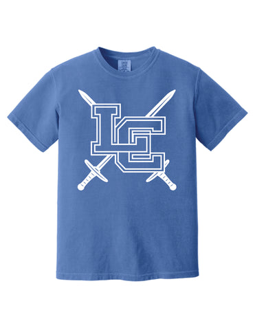 LC Swords T-shirt Comfort Colors Flo Blue