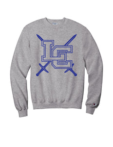 Crossed Swords Champion Crewneck-- Gray