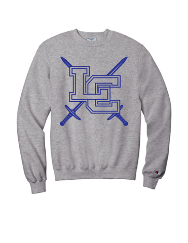 Crossed Swords Champion Crewneck-- Gray