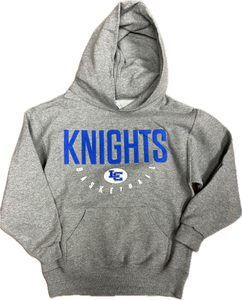 Knights Basketball Youth Hooded Sweatshirt Gray