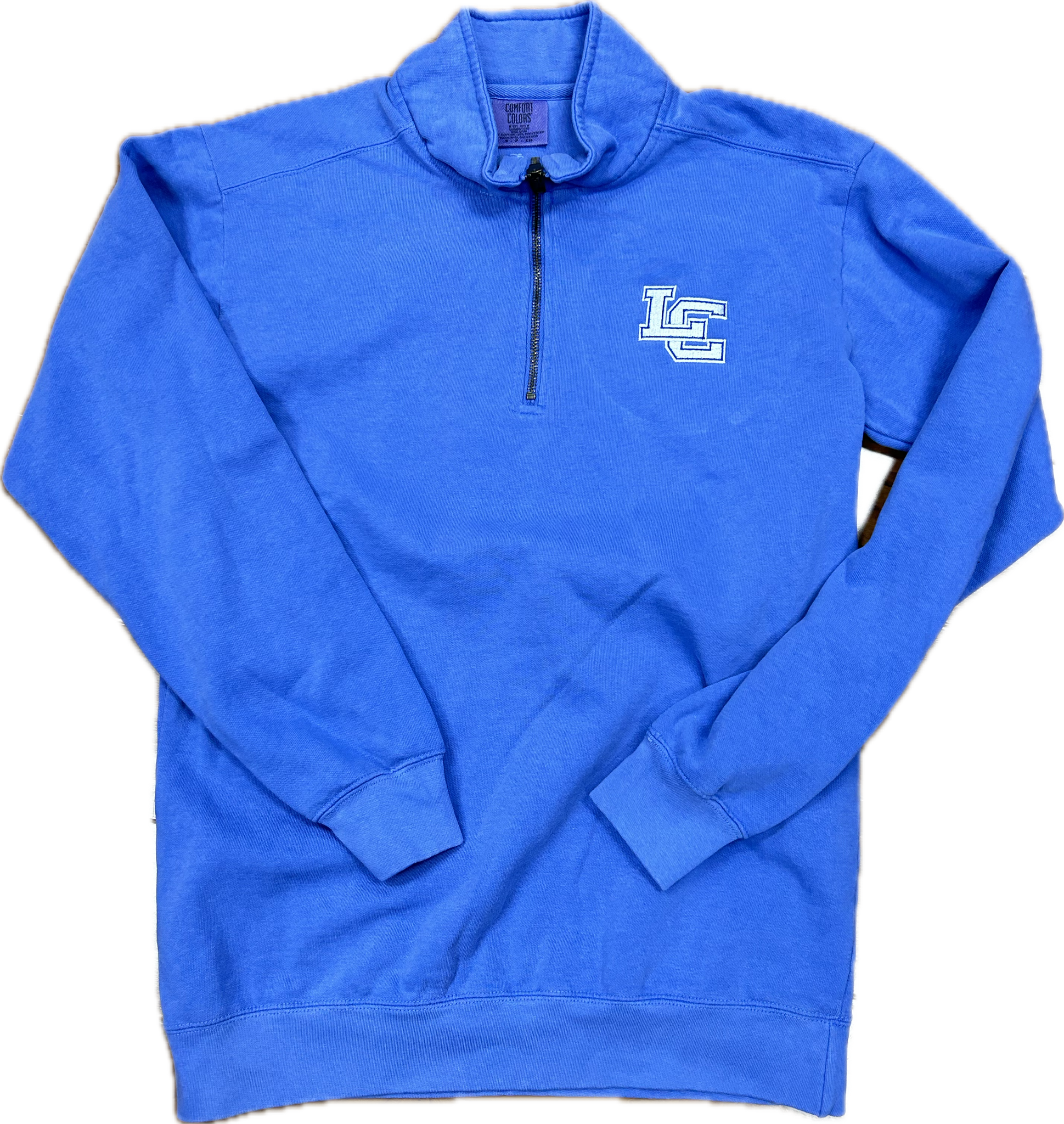 LC Comfort Colors Quarter Zip Sweatshirt Flo Blue