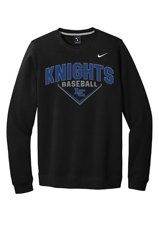 Knights Baseball - Nike Club Fleece Crew - Black