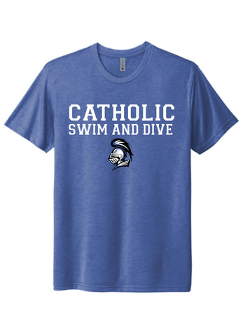 Catholic Swim & Dive - Next Level T-Shirt - Vintage Royal