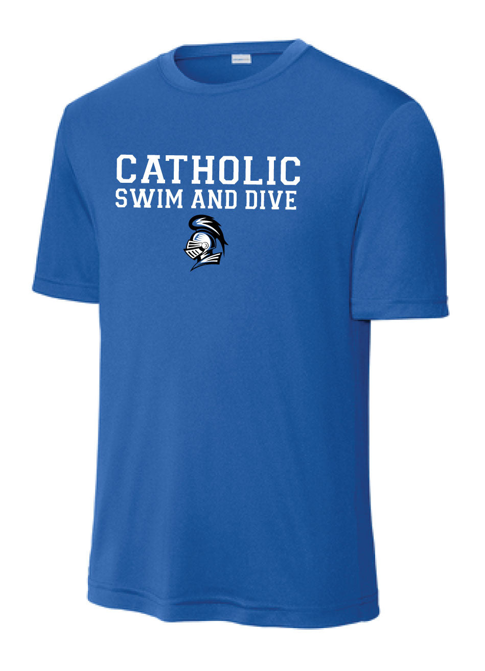 Catholic Swim & Dive - Dry Fit T-Shirt - Royal