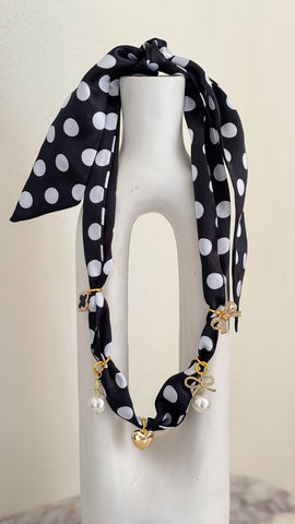 Scarf Necklace - Dot/Heart