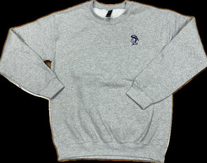 Knight Embroidered Patch GRAY Crewneck