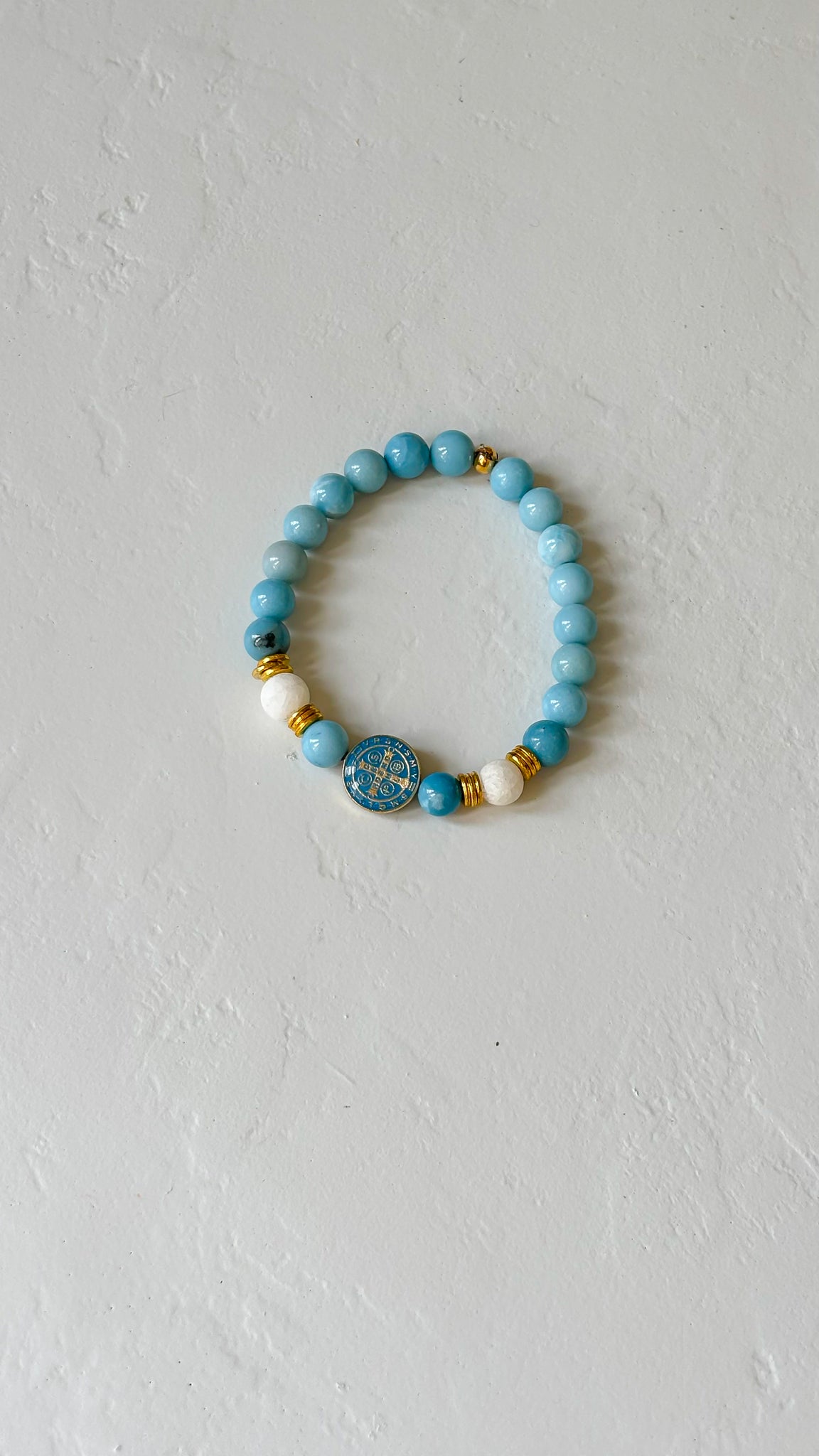 Turquoise Cross Charm Bracelet