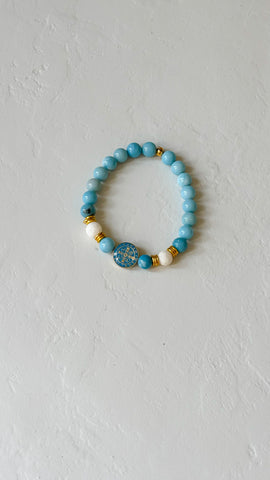 Turquoise Cross Charm Bracelet
