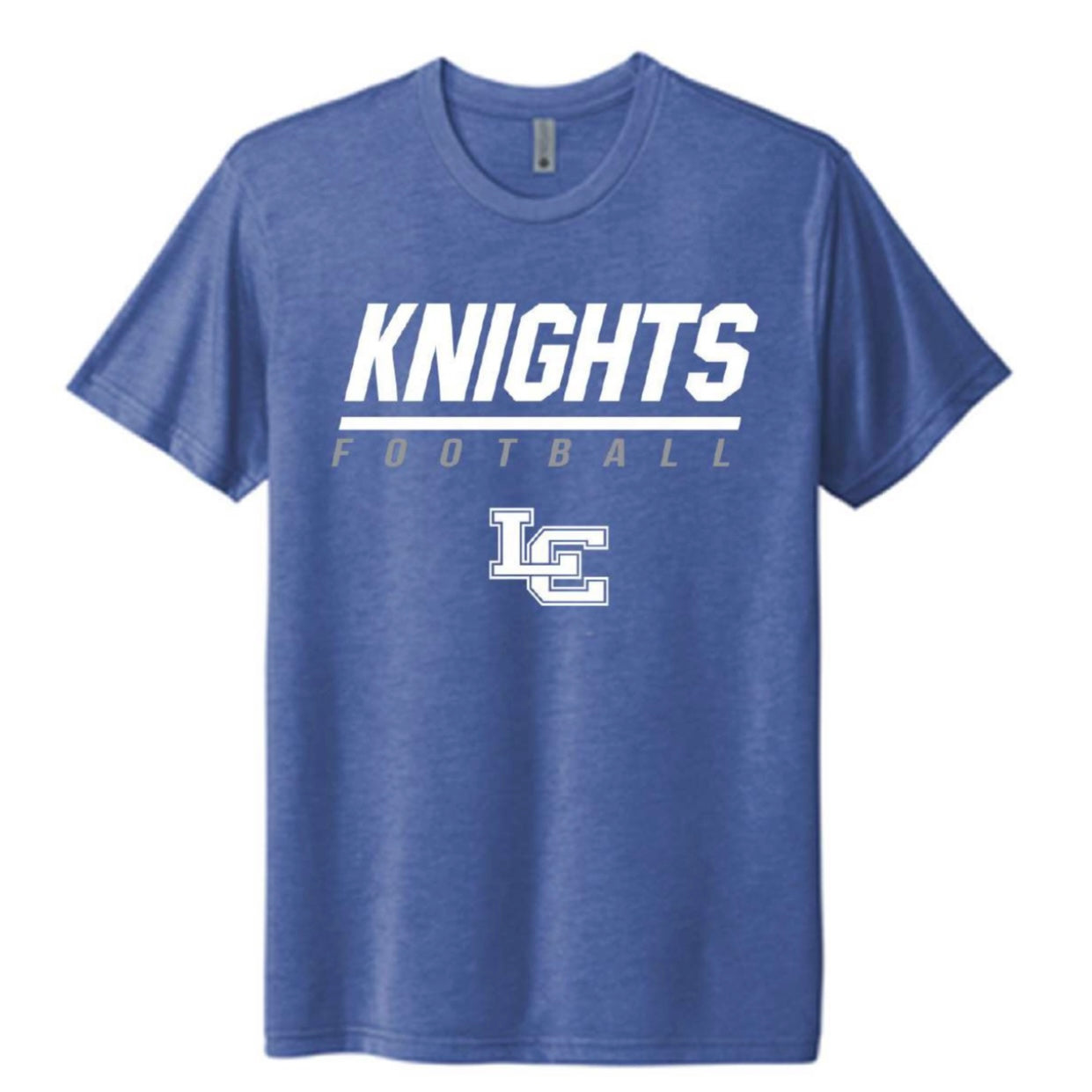 Knights Football - ADULT Next Level Tri Blend Tee - Vintage Royal