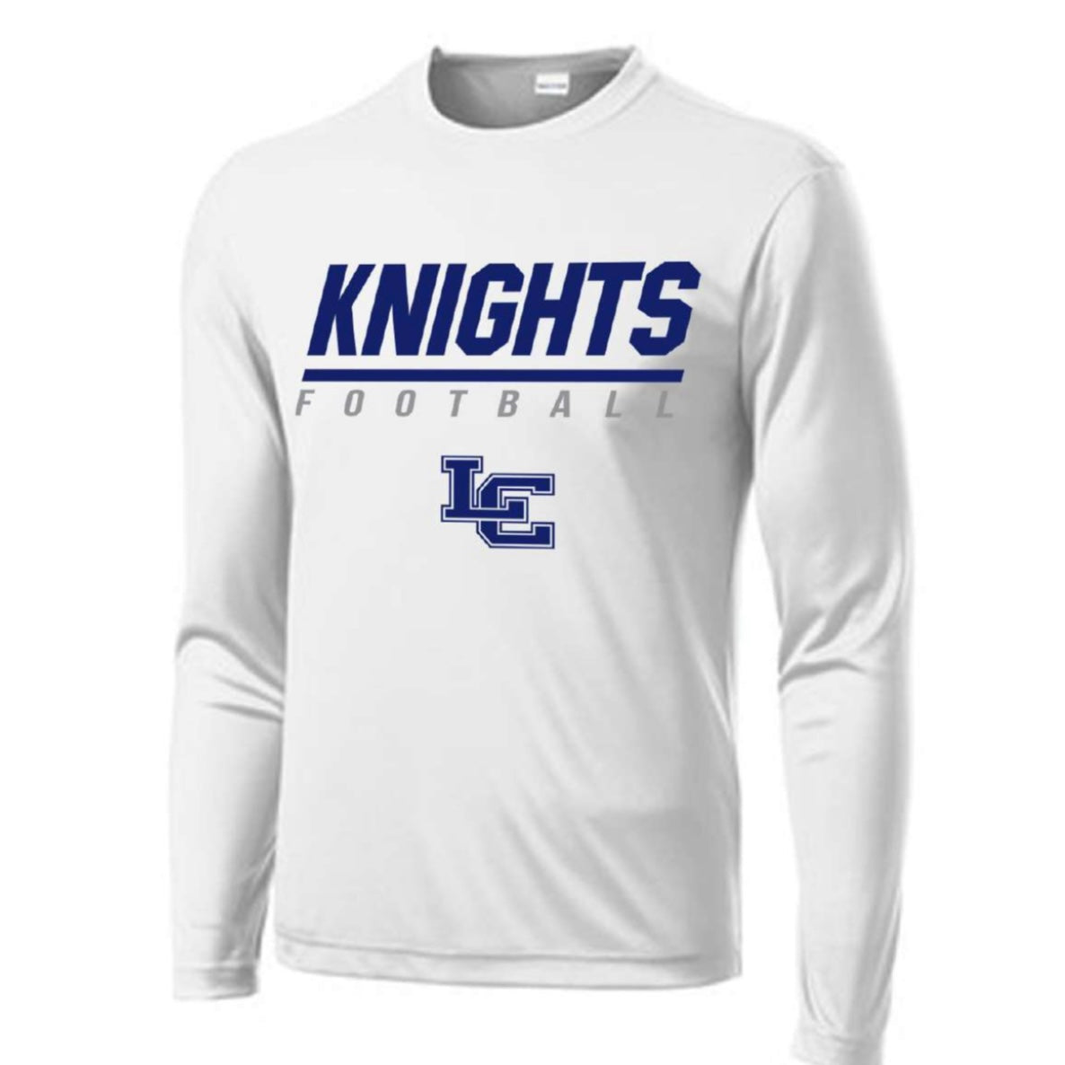 Knights Football - Sport Tek Dry Fit Long Sleeve T-Shirt - White
