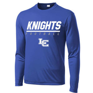 Knights Football - Sport Tek Dry Fit Long Sleeve T-Shirt - Royal