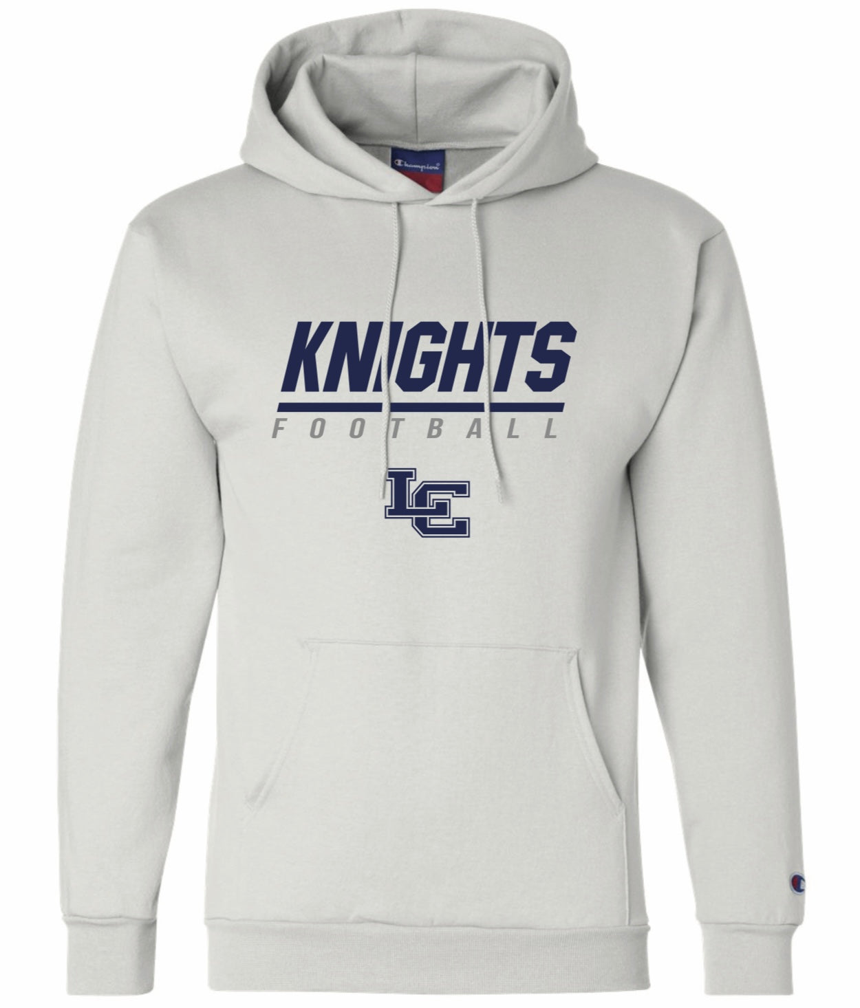 Knights Football - YOUTH Champion Powerblend Hooded Sweatshirt - White