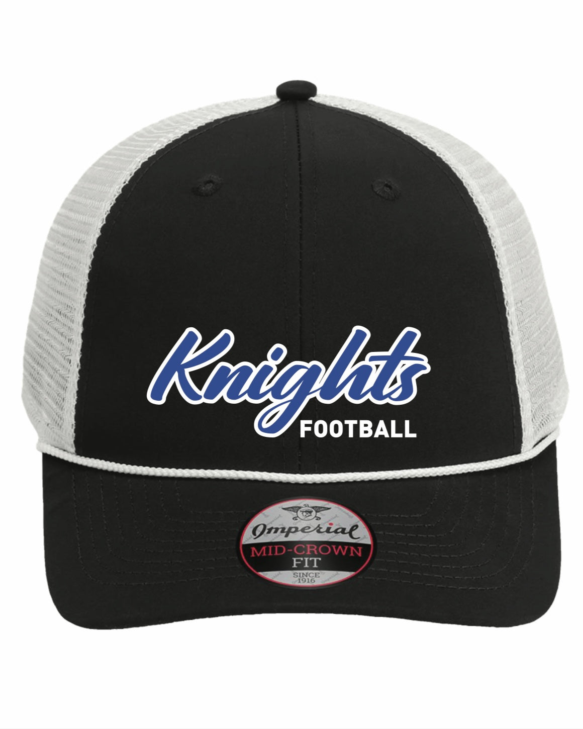 Knights Football Emb - Imperial Rope Cap - Black/White