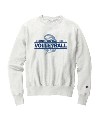 LC Volleyball - Champion Crewneck Sweatshirt - White