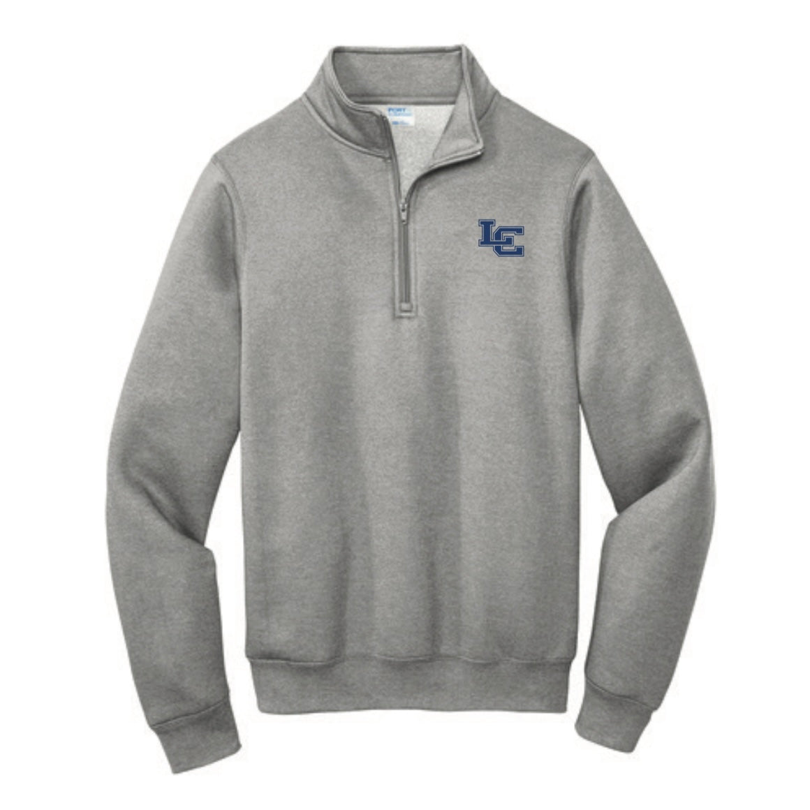 Pre-Order LC Embroidery Port & Company Fleece 1/4 Zip Pullover - Grey