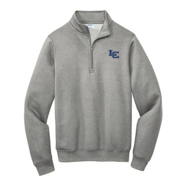 LC Embroidery Port & Company Fleece 1/4 Zip Pullover - Grey