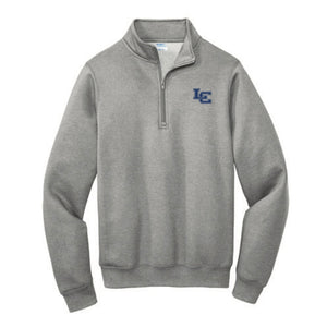 Pre-Order LC Embroidery Port & Company Fleece 1/4 Zip Pullover - Grey