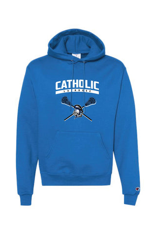 Catholic Lacrosse - Champion Hooded Sweatshirt - Royal