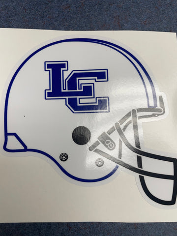 Football helmet decal-white