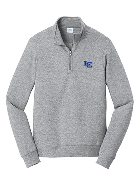 LC Embroidery Port & Company Fleece 1/4 Zip Pullover - Grey