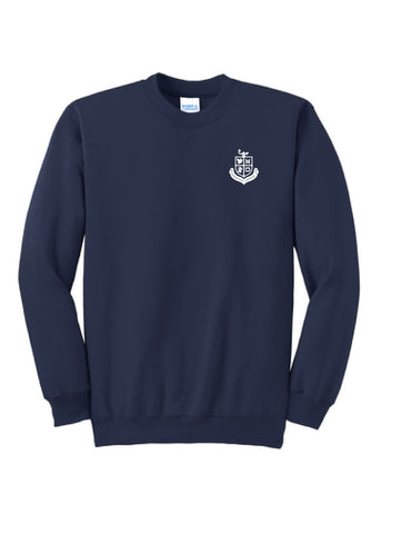 Pre-Order Port & Company® Essential Fleece Crewneck Sweatshirt Navy