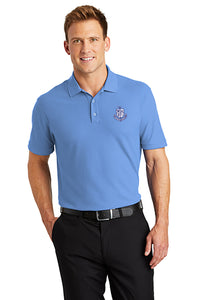 Men’s Pique Short Sleeve Uniform Polo Light Blue